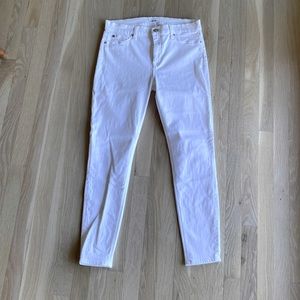 White high rise Hudson skinny jeans